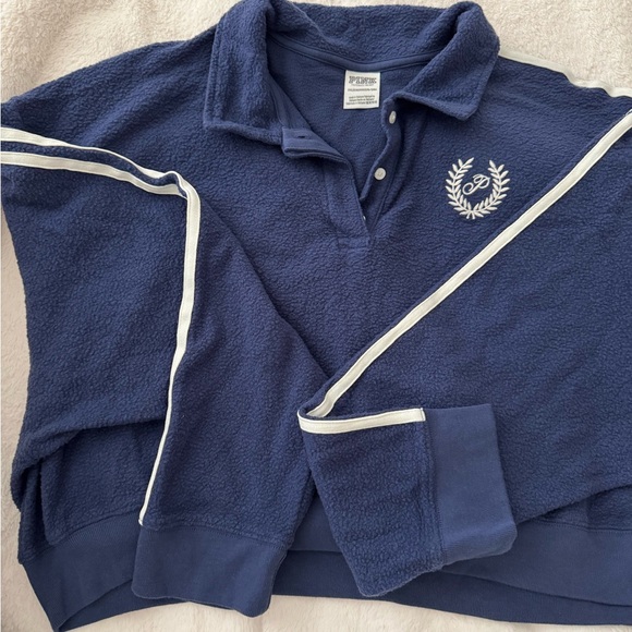 PINK Victoria's Secret NavyBlue Fleece setup /Size XL - Picture 5 of 7